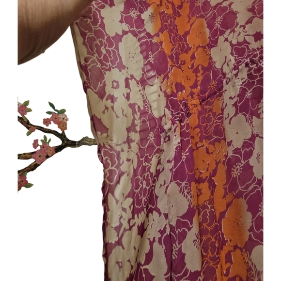 Pink Floral Women's Swim Cover-Up - Picture 6 of 8